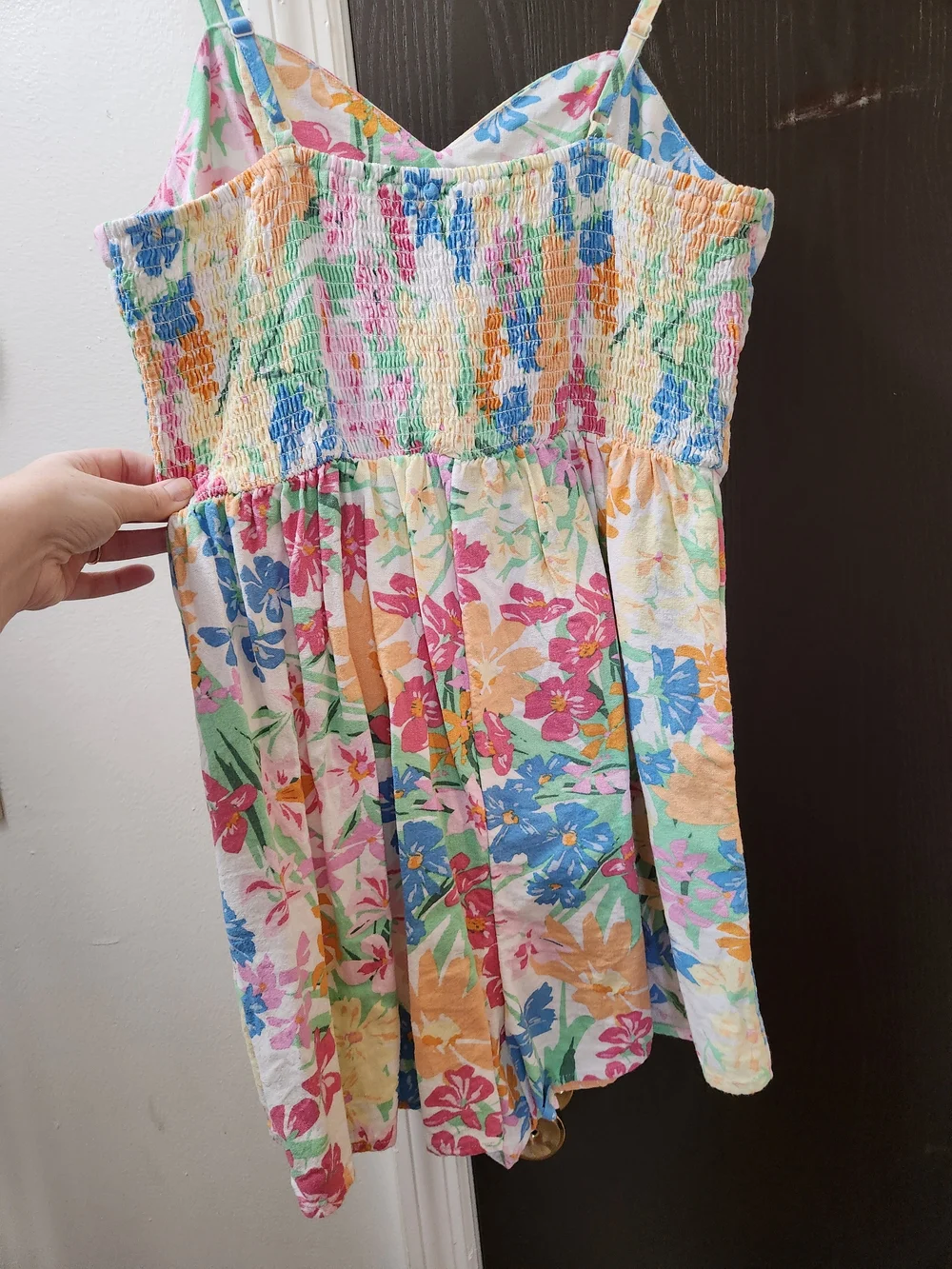 Old Navy Floral Romper in White, Pink, Blue, Yellow & Green